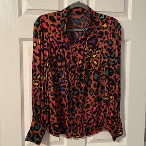 Leopard Print Multicolor Women's Top